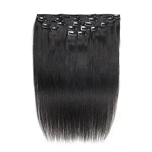 SYUKEE Straight Clip in Hair Extensions, 20"